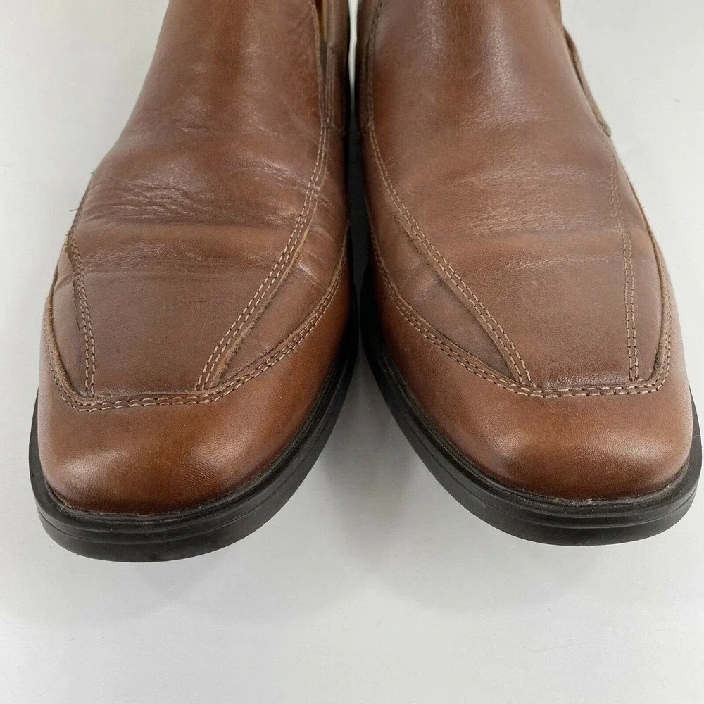 Clarks Tilden Free Slip On Loafers Dark Tan Comfort‎ Shoes Goring Mens Size 11 M